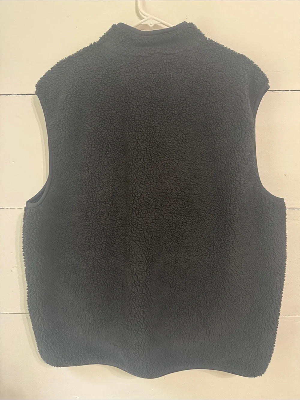 Chaps Black Sherpa Fleece Vest with Red Trim 2XL